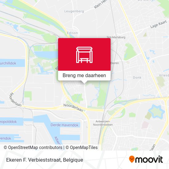 Ekeren F. Verbieststraat kaart