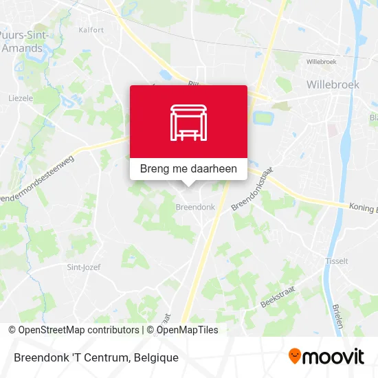 Breendonk 'T Centrum kaart