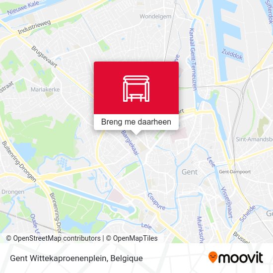 Gent Wittekaproenenplein kaart
