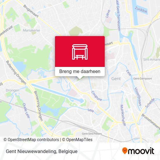 Gent Nieuwewandeling kaart