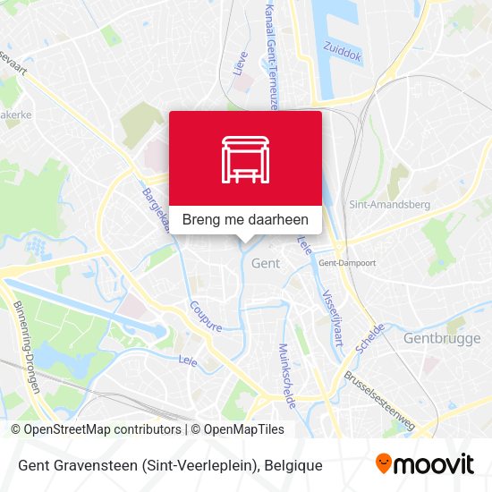 Gent Gravensteen (Sint-Veerleplein) kaart
