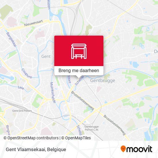 Gent Vlaamsekaai kaart