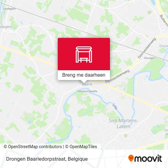 Drongen Baarledorpstraat kaart