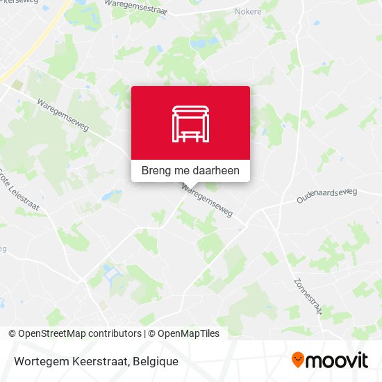 Wortegem Keerstraat kaart