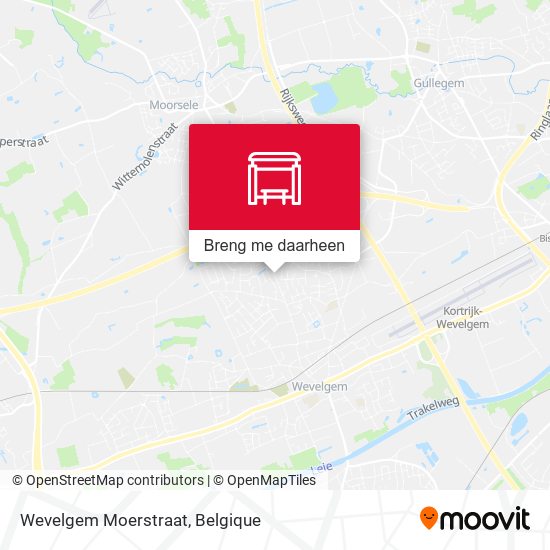 Wevelgem Moerstraat kaart