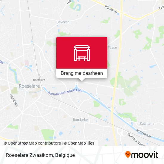 Roeselare Zwaaikom kaart