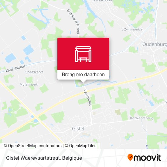 Gistel Waerevaartstraat kaart
