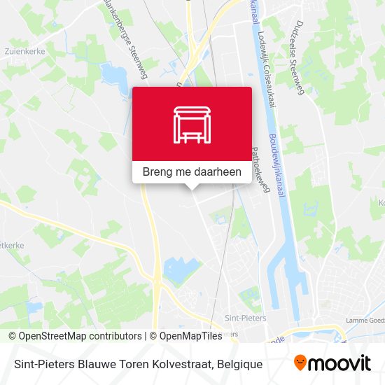 Sint-Pieters Blauwe Toren Kolvestraat kaart