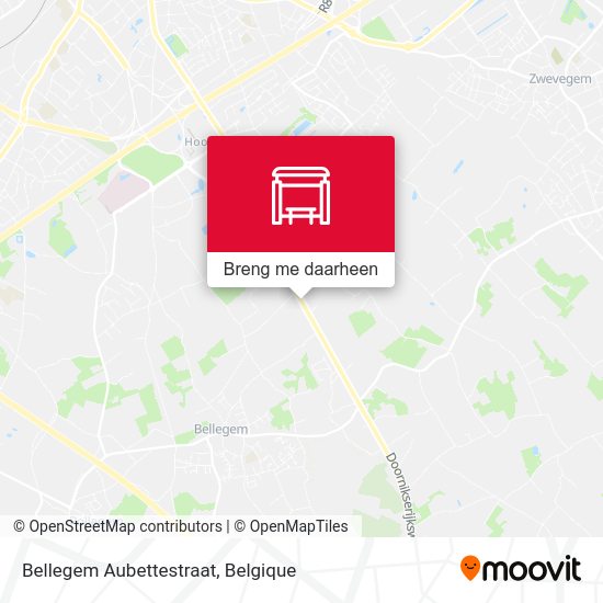 Bellegem Aubettestraat kaart
