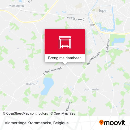 Vlamertinge Krommenelst kaart