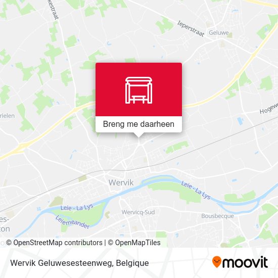 Wervik Geluwesesteenweg kaart