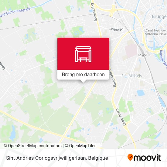 Sint-Andries Oorlogsvrijwilligerlaan kaart