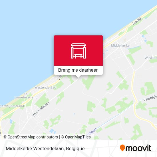 Middelkerke Westendelaan kaart