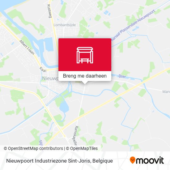 Nieuwpoort Industriezone Sint-Joris kaart