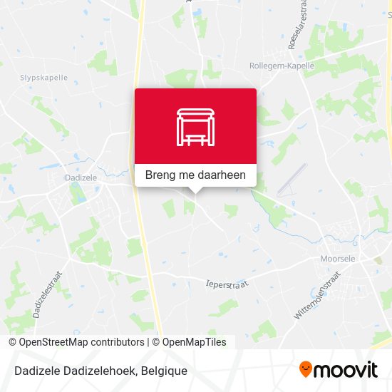 Dadizele Dadizelehoek kaart