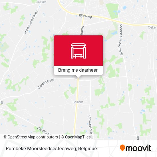 Rumbeke Moorsleedsesteenweg kaart