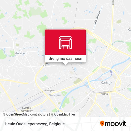Heule Oude Ieperseweg kaart