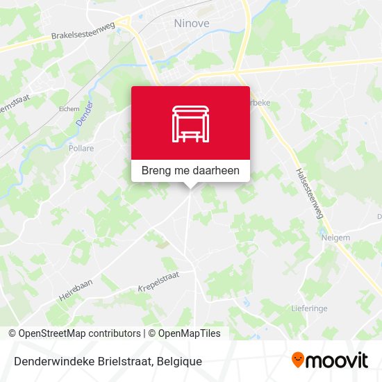 Denderwindeke Brielstraat kaart