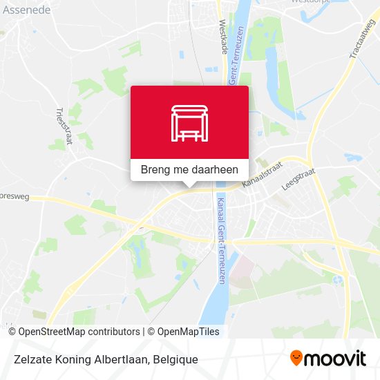 Zelzate Koning Albertlaan kaart