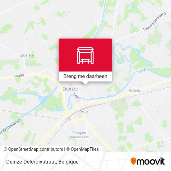 Deinze Delcroixstraat kaart