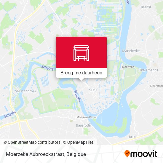 Moerzeke Aubroeckstraat kaart