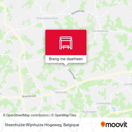 Steenhuize-Wijnhuize Hogeweg kaart
