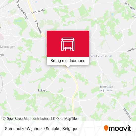 Steenhuize-Wijnhuize Schipke kaart