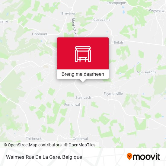 Waimes Rue De La Gare kaart