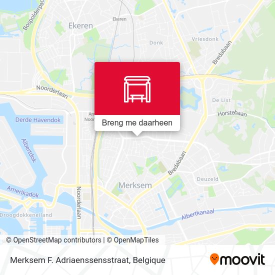 Merksem F. Adriaenssensstraat kaart