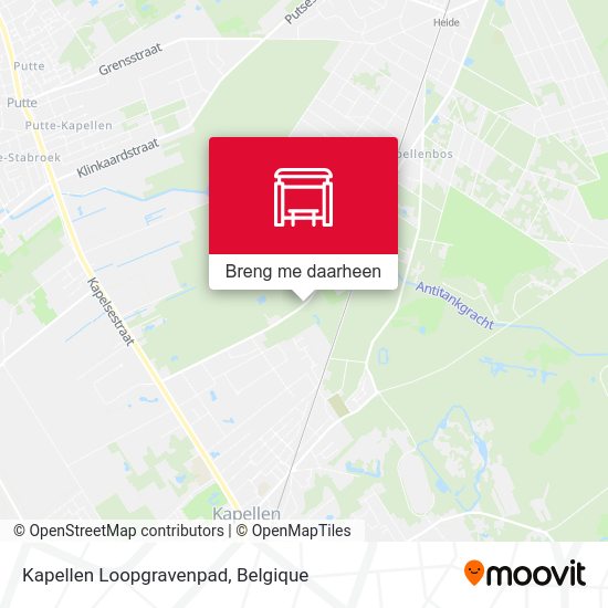 Kapellen Loopgravenpad kaart