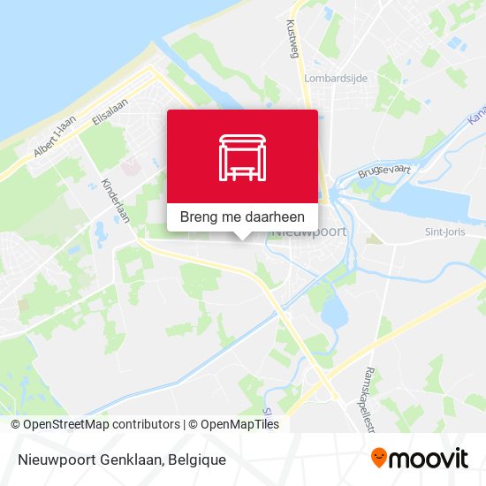 Nieuwpoort Genklaan kaart