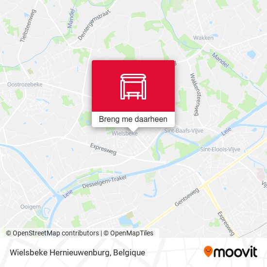 Wielsbeke Hernieuwenburg kaart