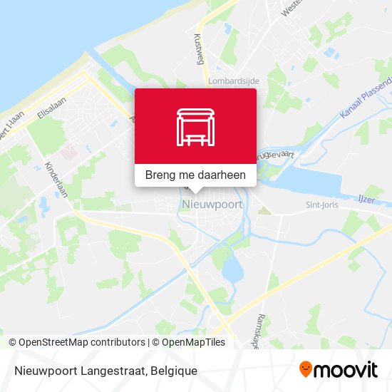 Nieuwpoort Langestraat kaart