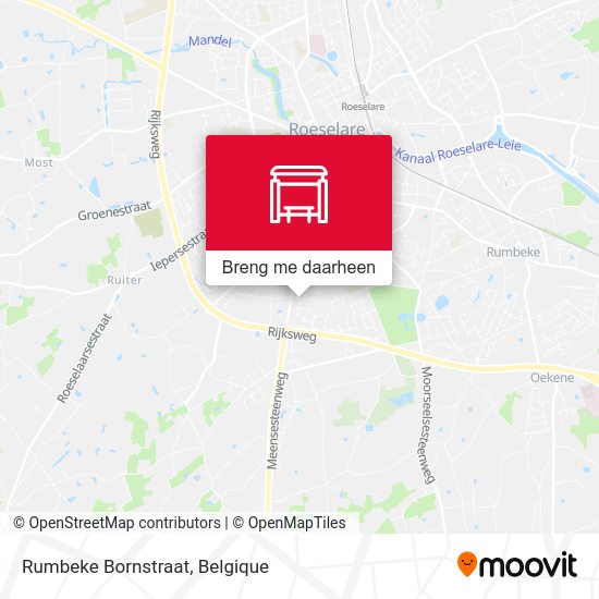 Rumbeke Bornstraat kaart