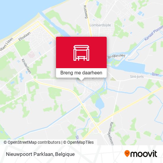 Nieuwpoort Parklaan kaart