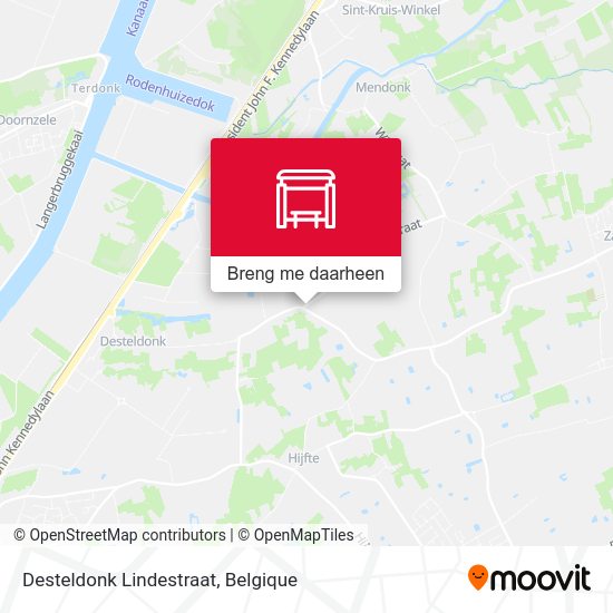 Desteldonk Lindestraat kaart