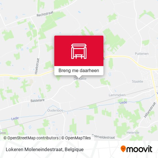 Lokeren Moleneindestraat kaart