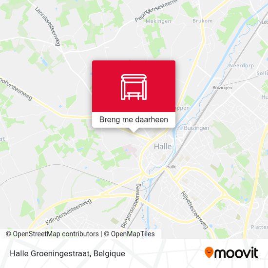 Halle Groeningestraat kaart