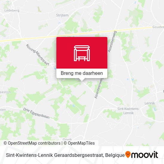 Sint-Kwintens-Lennik Geraardsbergsestraat kaart