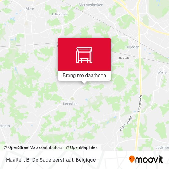 Haaltert B. De Sadeleerstraat kaart