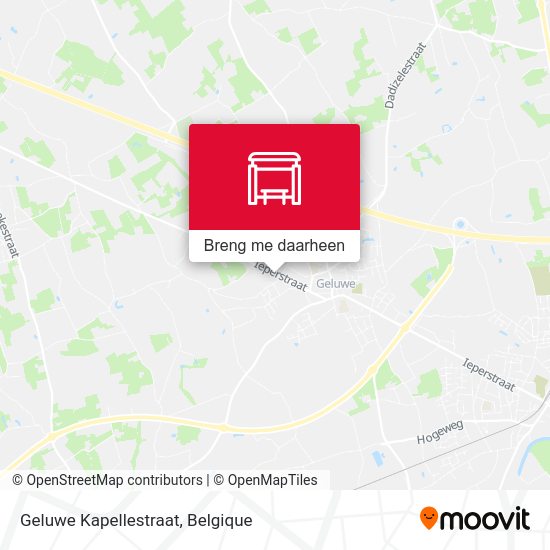 Geluwe Kapellestraat kaart