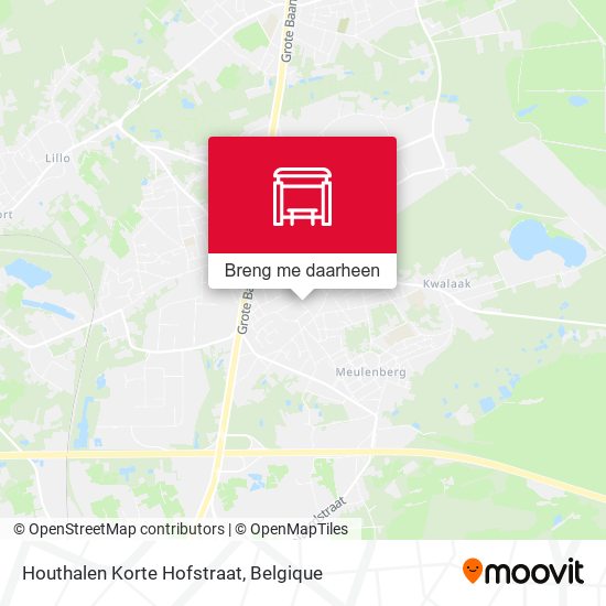 Houthalen Korte Hofstraat kaart