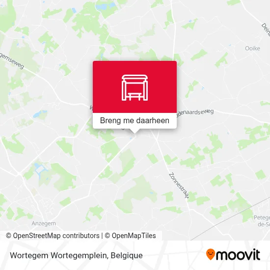 Wortegem Wortegemplein kaart