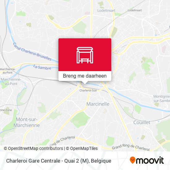 Charleroi Gare Centrale - Quai 2 (M) kaart