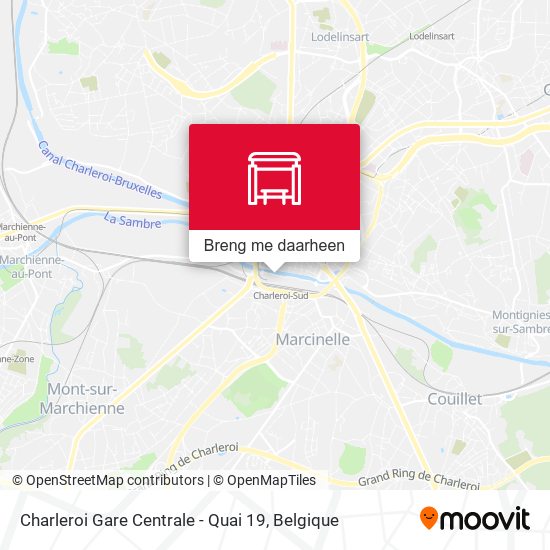 Charleroi Gare Centrale - Quai 19 kaart