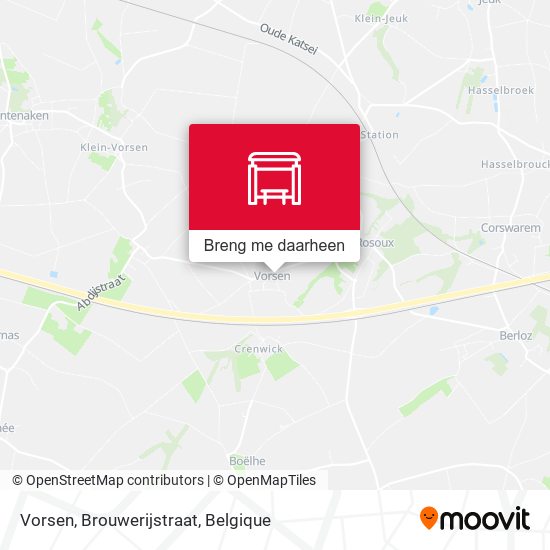 Vorsen, Brouwerijstraat kaart