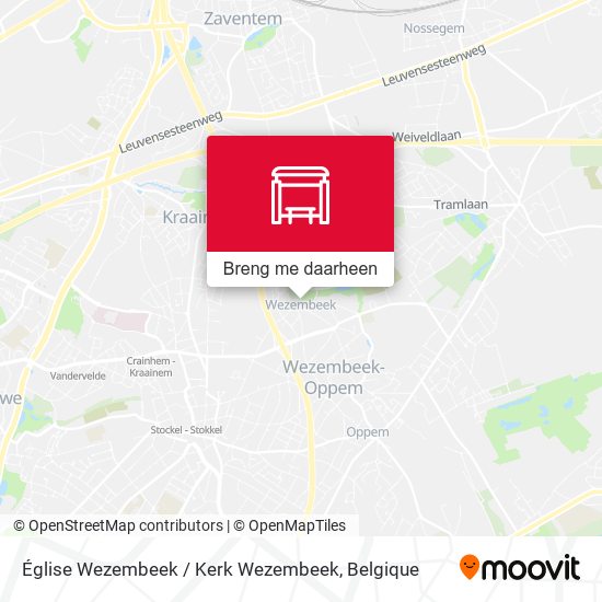 Église Wezembeek / Kerk Wezembeek kaart