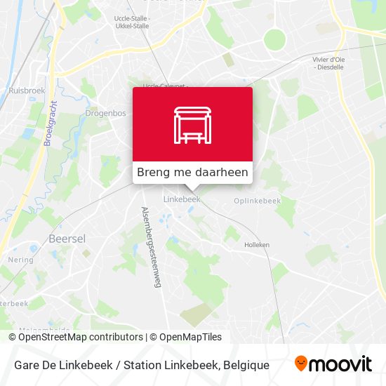 Gare De Linkebeek / Station Linkebeek kaart