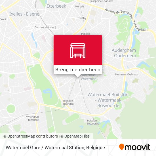 Watermael Gare / Watermaal Station kaart