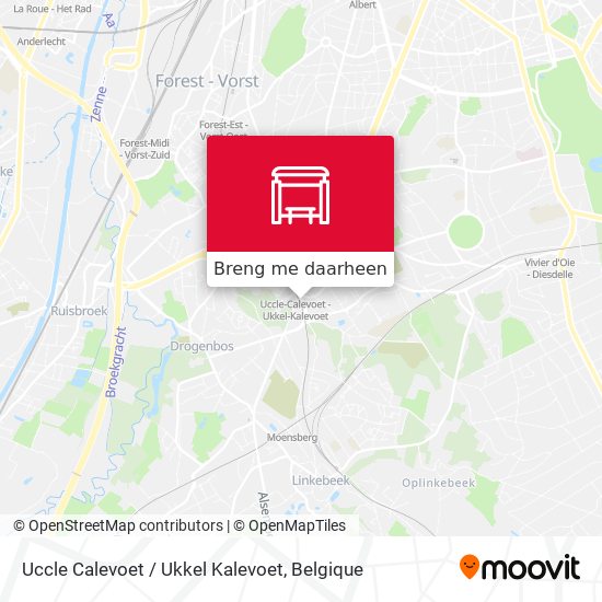 Uccle Calevoet / Ukkel Kalevoet kaart